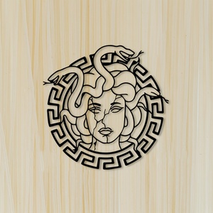 Art mural en fer forgé Méduse, mythologie grecque, motif clé, murale en métal, durable, décoration intérieure pour les passionnés, mise en valeur pour mariage, Ramadan - Product Image 3