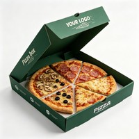 Boîte à pizza en carton ondulé de 10 et 12 pouces pour restauration rapide, vente chaude, impression de logo personnalisé, boîte à pizza à l'encre de soja