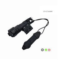 Pointeur laser noir et sable avec queue de rat, éclairage IR, en plastique ABS, support de montage pour lunette L3
