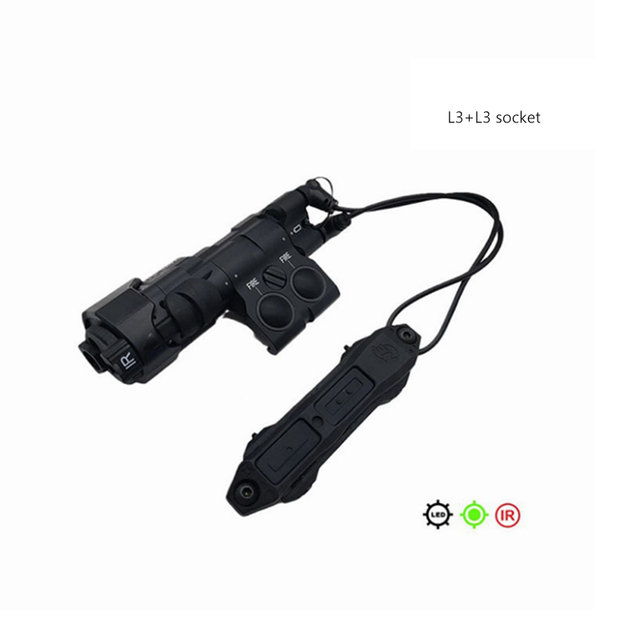Black and Sand Rising Rat Tail Laser Pointer IR Lighting ABS Plastic L3 Scope Mount Socket