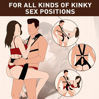 Nouvelle Balançoire de Sexe pour Couples à Sangles de Soutien Ajustables et Bretelles Lombaires, Kit de Contention DIY pour Jeux Sexuels