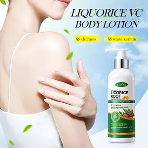 SADOER Vegan and Herbal Body Lotion Licorice VC Moisturizing Whitening Nourishing for Autumn Winter Skin Care Factory Direct