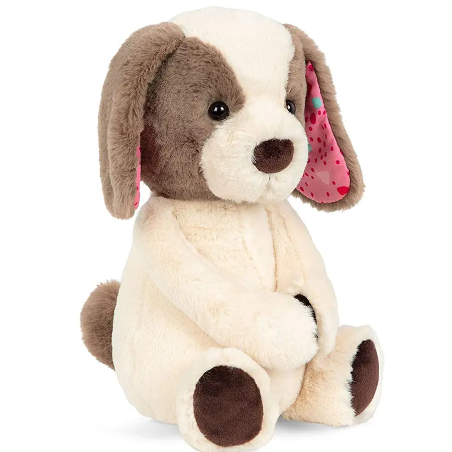 Peluche De Perro Sentado De 30 Cm, Orejas Largas, Suave Y Esponjoso, Cojín Kawaii Para Niños Y Adultos, Regalo De Cumpleaños O Decoración De Hogar, Color Blanco