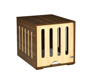 Möbel Stil Holz Hunde kiste Beistell tisch mit abnehmbarer Tür Modernes Holz Hundehütte Kiste Bett mit Kissen - Product Image 2