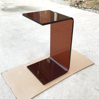 Table d'appoint moderne en acrylique en forme de C, fabriquée en Chine en 2022, table de chevet, meubles de salon, empilable, convertible