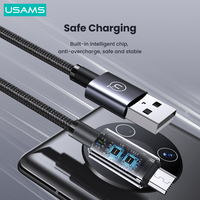 Kabel Data USB ke Type C 2A PD Fast Charging QC3.0 USAMS SJ668 Grosir, Bahan Aluminium Alloy untuk HUAWEI
