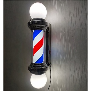Hiện Đại Red Blue Barber Cực Đầy Đủ <span class=keywords><strong>Led</strong></span> Xoay Đăng Ánh Sáng 75Cm Lý Tưởng Tùy Chỉnh Chiều Cao Và Màu Sắc Với Pin Cho Salon Tóc - Product Image 4