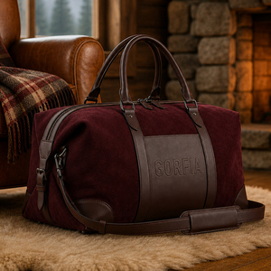 Bolsa de Viaje Vintage para Hombre, Gran Capacidad, Bolsa de Fin de Semana, Equipaje de Mano, para Viajes de Negocios, Personalizable OEM ODM - Product Image 3