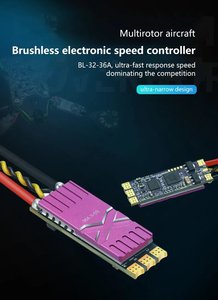 ESC sin escobillas de 32 bits de aleación de aluminio 36A 3-5S BLHeli_32 para multirrotor, ala fija, modelo RC, avión, helicóptero, dron FPV, UAV - Product Image 2