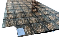Pistes de danse LED 3D effet miroir, modèle TOP, en promotion, pour DJ et discothèques, dalles portables en verre trempé, éclairage 3D, pour bars, certifiées CE, câblées