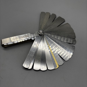 Conjunto de Calibradores Industriais de 32 Lâminas em Latão e Aço Inoxidável com Marcação Dupla, Medidor de Espessura de Válvulas Métrico, Resolução de 0.1um e 0.01 - Product Image 5