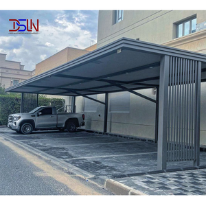 หลังคาโรงรถอลูมิเนียมแบบโค้ง แข็งแรงทนทาน ระบบแผงโพลีคาร์บอเนต สำหรับป้องกันยานพาหนะกลางแจ้ง - Product Image 1