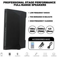 Système audio professionnel 3000W, enceinte portable amplifiée de 15 pouces + microphone-FM, système audio DJ, Bocina Parlant
