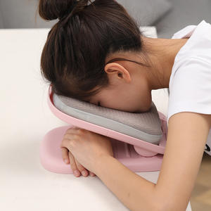Oreiller de sieste portable en forme de U pour étudiants, en soie glacée et mousse à mémoire de forme, oreiller de massage multifonctionnel, vert menthe, rose, gris spatial - Product Image 3