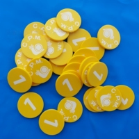 Jetons ABS de 23 mm, 30 mm, 35 mm en plastique, directement de l'usine, pour machines d'arcade, de stationnement, de distribution, de fidélisation et de récompense