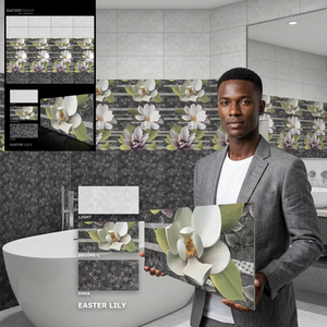 300x600mm Revêtement mural en céramique imperméable flexible 30x60cm Décoration intérieure 12x24 Carreaux muraux en porcelaine Fournisseurs de Chine - Product Image 3