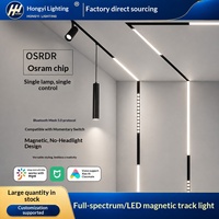 Spot LED magnétique sur rail coulissant encastré pour salon, fixation en surface dissimulée, CRI élevé Ra90+, dimmable