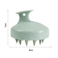 SENKA – brosse à shampoing en paille de blé avec logo privé, brosse à cheveux pour soins du cuir chevelu avec masseur de cuir chevelu en Silicone souple