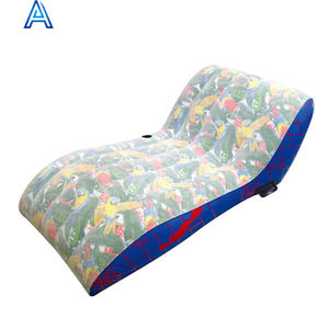 <span class=keywords><strong>S</strong></span> hình dạng tùy chỉnh thiết kế in ấn Vinyl PVC không khí thổi Lounger Ghế Ghế cho bãi biển hồ bơi giải trí settee đồ chơi - Product Image 2