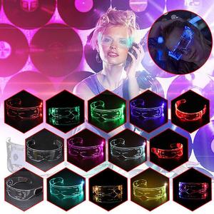 <strong>Top</strong> Fashion 7-Color Cyberpunk LED Glasses Creative Festival Light-Up Glasses for Graduation &amp; Ramadan Party Supplies - Product Image 5