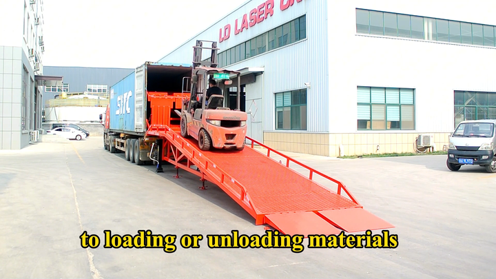 Yard Loading and Unloading Ramp for Trucks and Containers Forklift Ramp ...