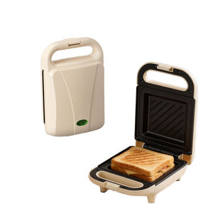 Mini machine à sandwichs <span class=keywords><strong>2</strong></span> tranches avec plaques antiadhésives, chauffe rapidement, appareil électrique pour le petit-déjeuner - Product Image 1