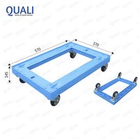 Quali Transport industriel en plastique mobile chariot conteneur boîte utilisé quatre roues tortue chariot chariot