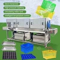 Machine de lavage à haute pression pour boîtes en plastique, pulvérisation de poulet, boulangerie, cuisson de gâteaux, plateau, caisse, panier, palette