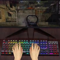 Set Keyboard dan Mouse Gaming Mekanik FV-Q305S Terbaru Berkabel Bercahaya Combo Keyboard Mouse Komputer