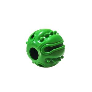 מותאם אישית Oem גומי שיניים ניקוי לעיסת כדור ביס עמיד מזון מחלק כלב צעצוע - Product Image 4