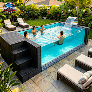 Luxury Outdoor Acrylic Window Plunge <b>Pool</b> Above Ground for Backyard Garden plunge <b>pool</b> one-piece <b>pool</b> - Product Image 2