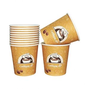 Custom 6oz Single Wall Hot Paper <b>Coffee</b> Drinking <b>Cups</b> One-Time Use 8oz <b>12oz</b> 16oz - Product Image 5