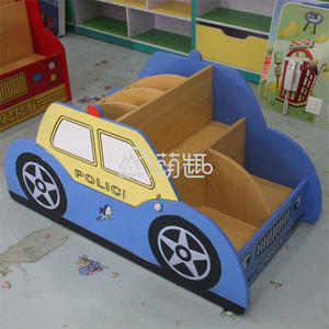 Étagère à livres en forme de voiture Moetry pour la maternelle, bibliothèque en bois pour enfants, centre de lecture pour enfants - Product Image 5