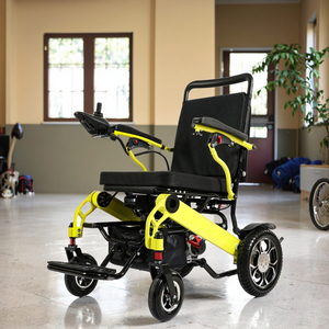 Sedia a rotelle elettrica per il peso leggero all'ingrosso a buon mercato in lega di alluminio al litio batteria pieghevole peso leggero terapia fisica 3 anni - Product Image 1