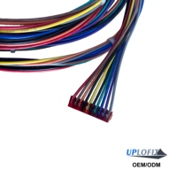 Cable de PVC de 10 pines con conector voladizo UL1007 22AWG multicolor de 72 pulgadas (1830 mm) con conector A2516-10Y para máquinas