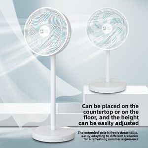 Ventilateur de circulation d'air haut de gamme avec télécommande, moteur DC sans balais à 7 pales, silencieux, double usage (sol et bureau) pour la maison - Product Image 3