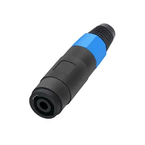 Speaker 4Pin Locking Amp Speaker Connector Solder Adapter Long Tail Professional XLR Female Socket 4Pole Audio Cable