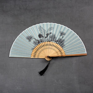 Ventilador plegable <span class=keywords><strong>sensu</strong></span> japonés de último diseño akafuji ventiladores rojos recuerdos hueso de bambú pintado en negro con agujero - Product Image 1