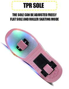 EACH Scarpe con Rotelle a Scomparsa Pattini a Rotelle Scarpe da Corsa per Bambine e Bambini - Product Image 3