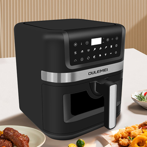 Friteuse à air de grande capacité en acier inoxydable de 8L avec écran tactile numérique intelligent Conception sans huile multi-usages Ménage moderne et facile à nettoyer - Product Image 2