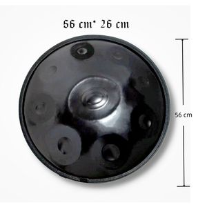 Handpan professionnel JELO-ZN-5 10-Notes D Minor Musical en acier inoxydable <span class=keywords><strong>Hangdrum</strong></span> Traitement de nitruration en acier nitruré noir Accrocher - Product Image 4