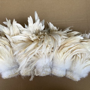 <span class=keywords><strong>Gallo</strong></span> <span class=keywords><strong>blanco</strong></span> blanqueado schlappen pluma ensartada para atar moscas pesca - Product Image 6