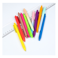 Nouveau design, stylo à bille rétractable en plastique coloré et fantaisie, couleur macaron, logo personnalisé pour la promotion, hôtel, bureau