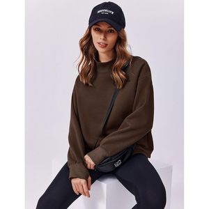 Sweat-shirt à col roulé en polaire pour femme FOXA, manches longues avec poches latérales et trous pour les pouces, collection automne 2026 - Product Image 4