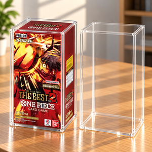 Estuche de exhibición de acrílico con tapa magnética para <span class=keywords><strong>One</strong></span> <span class=keywords><strong>Piece</strong></span> Card Game OP-13 Inherited Will Booster Box, 5 mm de grosor, impermeable, 99% protección UV - Product Image 2