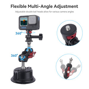 Mechrig Xe Cốc Hút Máy Ảnh Núi Điện Thoại Di Động Chủ Cho GoPro Anh Hùng 13/12/11 DJI Osmo Hành Động 5 Pro/4/3/2 Insta360 X4 X3 - Product Image 3