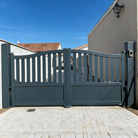 Portails, clôtures et treillis en alliage d'aluminium écologiques, durables et thermolaqués pour la sécurité domestique, clôture de jardin en métal, design moderne de portail principal