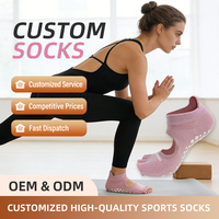 Nouveauté - Chaussettes de sport en silicone sur mesure, antidérapantes et confortables, chaussettes de Pilates pour toutes les saisons