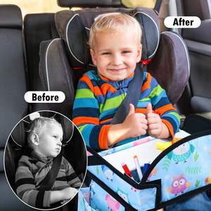 Free sample <b>Car</b> <b>Seat</b> Stroller Road Trip Plane Kids Travel Play Tray Toddler <b>Car</b> Organizer <b>Storage</b> Bag Portable Traveling Tray - Product Image 4