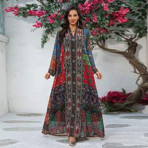 Vestido de Fiesta Eid para Mujeres Musulmanas, Abaya, Vestidos Largos, Estampado Ramadán, Diamantes, Caftán Marroquí, Túnica de Oración, Abayas Dubai Longue 2026 - Product Image 1